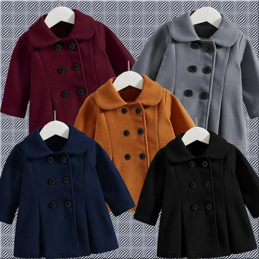 1 Pc Girl's Fleece Plain Jacket