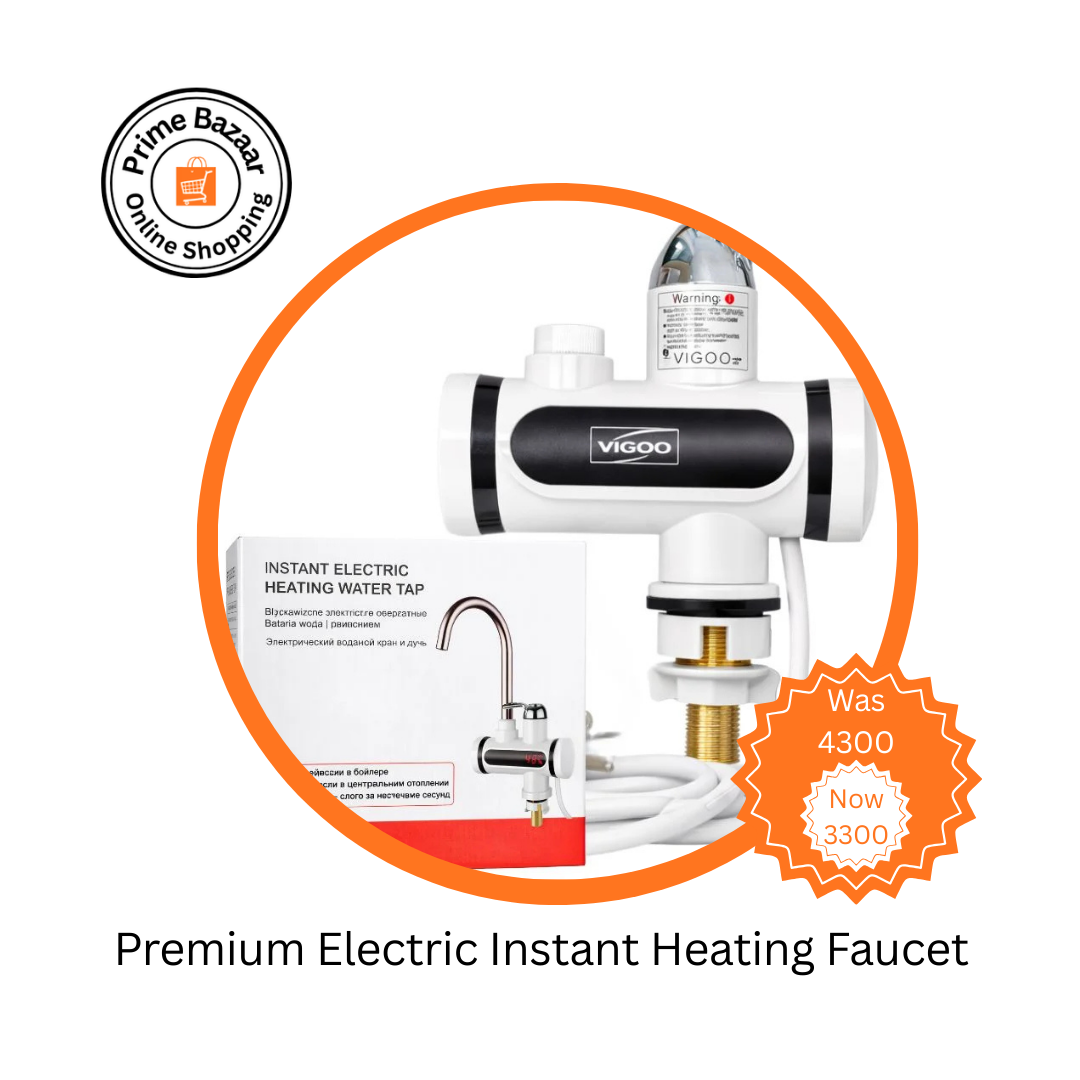 Premium Electric Instant Heating Faucet | Digital Temperature Display | Metal handle | Kitchen & Bathroom Hot Water Tap